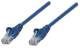 INTELLINET Network Cable Cat6 U/UTP 2.0m 7ft. Blue RJ-45 Male / RJ-45 Male Gold-plated contacts Polybag