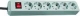 Socket Brennenstuhl Eco-Line, 6-fold, light gray, with switch