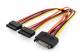 DIGITUS Internes Y-Stromkabel St/Bu, 0.3m, SATA 15-pin