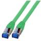 Patchkabel RJ45, CAT6A 500Mhz, 1,0m, grün S-STP(S/FTP) TPE(Superflex), mit Cat.7 Rohkabel,