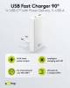 Goobay USB-C™ PD GaN Dual-Schnellladegerät 90° Flat (65 W