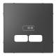 Merten MEG4367-6034 central plate for USB charging station insert, anthracite design
