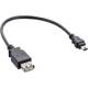 InLine® USB 2.0 Adapterkabel, Buchse A auf Mini-5pol Stecker, 0,2m