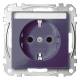 Merten MEG2302-0378 Socket outlet BRS, special m.Schriftfeld StK blue System M