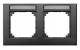 Merten 472214 472 214 M-PLAN-Frame 2-gang, horizontally labeled anthracite