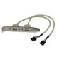 StarTech.com 2 Port USB A Female Slot Plate Adapter - 2 x Type A Female USB - 2 x