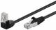 Goobay 94189 CAT 5e patch cable 1x 90° angled, F/UTP, black - CCA copper mixture, 1x RJ45 plug 90° (8P8C)