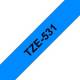 Schriftbandkassette Brother 12 mm schwarz/blau TZE531