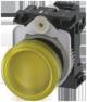 Siemens 3SU11036AA303AA0 3SU1103-6AA30-3AA0 illuminated indicator 22 mm round coupling yellow lens smooth AC 110 V
