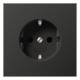 JUNG AL1520NKIAN SCHUKO socket AI, o.Kralle 16A 250V LS anthracite paint