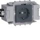 Hager GS10019011 Steckdose 1-fach Wago Winsta Frontrastend graphitschwarz