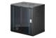 DIGITUS Dynamic 19inch 12U rack wall-mounted network cabinet 607x600x450mm glass door black unassembled 60kg