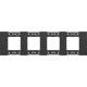 Legrand KA4802M4KG BTicino LivingNow cover frame 4x2-module in color version Black