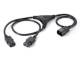 Equip 112210 Y-Netzverlängerung IEC C14->2xIEC C13 Stecker/Buchse 1,60 m PVC Polybeutel