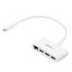 STARTECH.COM 3-Port USB-C Hub with Gigabit Ethernet - USB-C to 3x USB-A - USB 3.0 Hub - White
