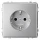 Merten MEG2300-7260 SCHUKO socket BRS StK aluminum AQUADESIGN
