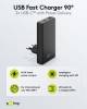 Goobay USB-C™ PD GaN Dual-Schnellladegerät 90° Flat (65 W