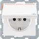Berker 47526099 Steckdose SCHUKO Aufdruck BSV Klappdeckel Q.x orange samt