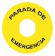 Schneider Electric ZBY8430 Schneider sign 90mm yellow PARADA DE EMERGENCIA for Pilzdr.NOT-STOP