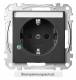 Merten MEG2305-0414 SCHUKO socket BRS with ÜSS + writing field StK anthracite system M