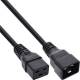 INLINE power cable C19 to C20 3-pin IEC male to female black 5m