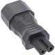 InLine® Netzadapter IEC 60320 C14 / C7, 3pol Kaltgeräte zu 2pol