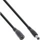 InLine® DC extension cable, 5.5 x 2.5 mm, AWG 18, black, 2 m