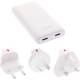 InLine® USB Reise-Netzteil Ladegerät, Dual USB-C, PD, PPS, 65W, flach, weiß