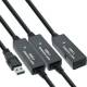 InLine® USB 3.2 Gen.1 active extension, USB-A male to USB-C female, 15m