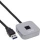 InLine® USB Fingerabdruckscanner mit Hub, Windows Hello, 1,5 m, silber