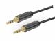Equip Audiokabel 3.5mm->3.5mm St/St Metallst. 2.50m schwarz Polybeutel