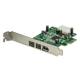 Startech.com PEX1394B3 3-Port 800+400 FireWire PCI Express Schnittstellen-Combo-Karte