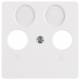 Berker 148609 Zentralplatte für AntennenSteckdose 2Loch polarweiß