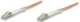 INTELLINET 471213 Glasfaser LWL-Anschlusskabel, Duplex, Multimode LC/LC, 62,5/125 µm, OM1, 2 m, orange
