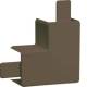 Hager LF4004058014 flat angle hfr for LF 40x40 mm brown
