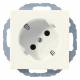 Jung A520-45KI Schuko socket , white 45 degree 16A 250VAC
