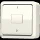 Jung 602A AP-Wippschalter Aus 2polig Wippe mit Kennzeichnung 0 I AP600 weiß