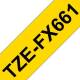 Brother tape cassette 36mmx8m yellow/black TZe-FX661
