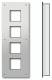 TCS ZAU2004-0030 Frontplatte UP-Kasten für 4 AMI-Modul