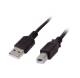 Kabel USB, A(St) => B(St), 3,0m, USB2.0, Schwarz, Premium, Synergy 21,
