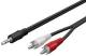 Goobay 50780 Audio adapter cable AUX, 3.5 mm jack to stereo Cinch plug - jack 3.5 mm plug (3-pin, stereo) > 2x Cinch plug (audio left/right)