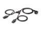 Equip 112220 Y-Netzanschlusskabel Schuko→2xIEC C13 Schwarz/Blau 1,80 m PVC Polybeutel