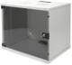 DIGITUS Flat-Pack 9HE Wandgehäuse 460x540x400 Glastür Grau
