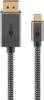 Goobay 75707 USB-C-auf-DisplayPort-Kabel, 1 m, schwarz;silber, 4K @ 60 Hz, 21,6 Gbit/s, USB 3.1, Textilmantel