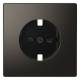 Merten MEG2330-6052 central plate SCHUKO socket insert BRS Mochametallic