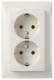 Berker 47748989 Doppelsteckdose SCHUKO m Abdeckplatte Berker S.1 pws glänzend