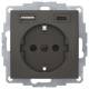 Berker 48041606 SCHUKO/USB AC B.3 socket outlet, matt anthracite