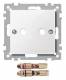 Merten 469319 469 319 Mounting Plate m.High-end, speaker Connec. polar white System M
