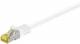 Goobay 91099 RJ45 patch cable S/FTP (PiMF), with CAT 7 raw cable, white - LSZH halogen-free, copper, RJ45 (CAT 6A) plug