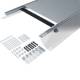 Hager BKF600105 floor duct flush with floor with foil sheet metal BKF 600x(105-150)mm